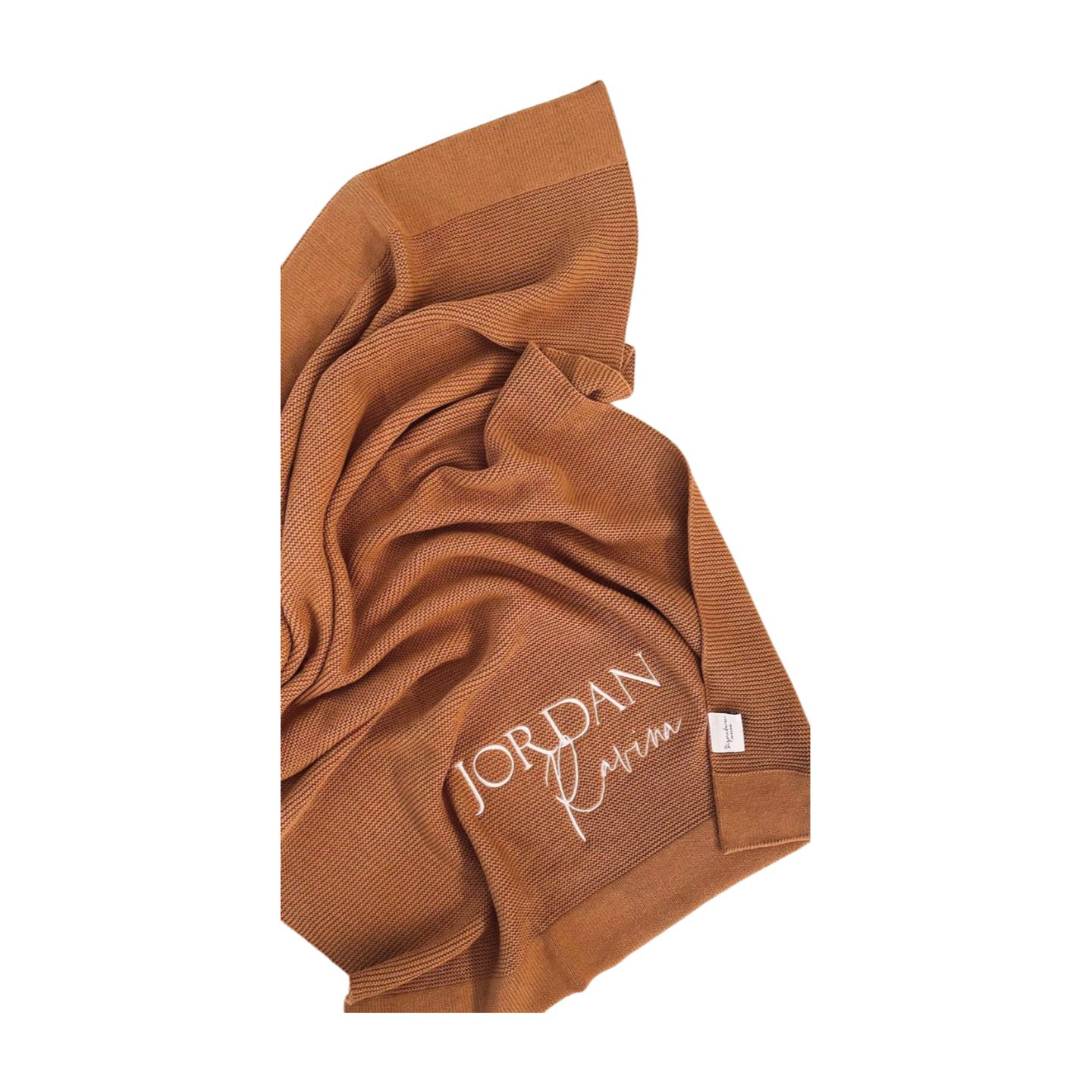 Personalised Knit Blanket - Chocolate Brown