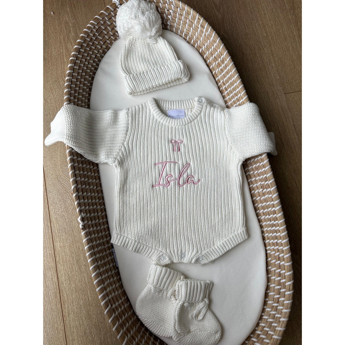 Bow Chunky Knit Set