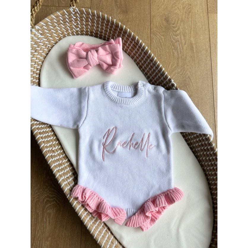 Hazel Ruffle Knit Romper Set