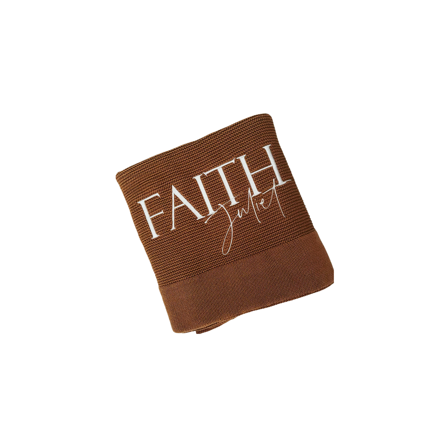 Personalised Knit Blanket - Chocolate Brown