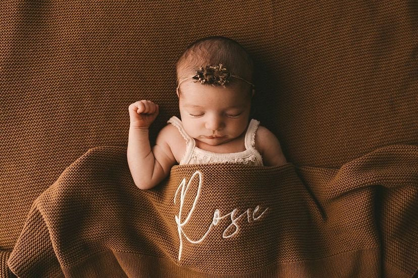Personalised Knitted Blankets & Beanies