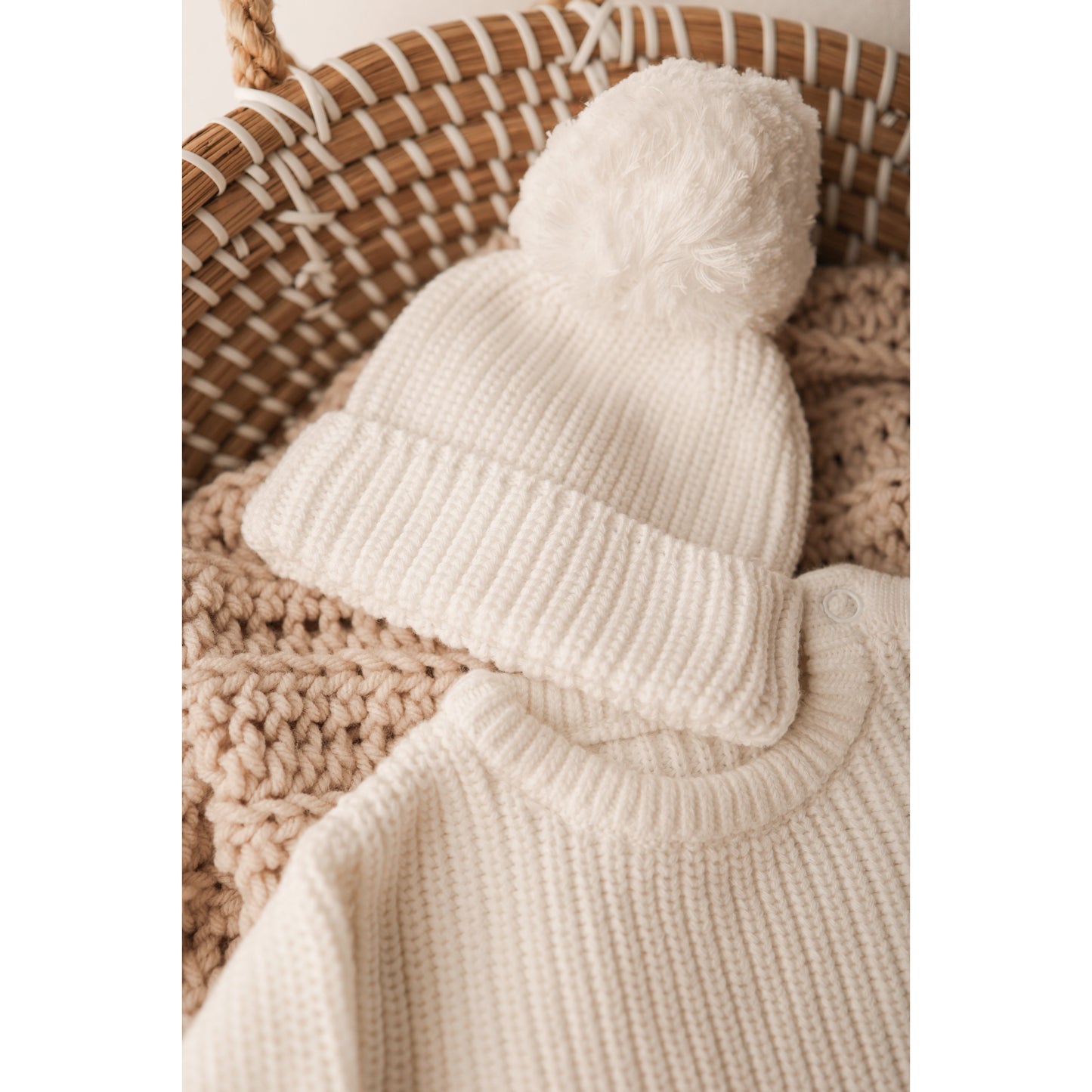 Chunky Knit Set- Milk