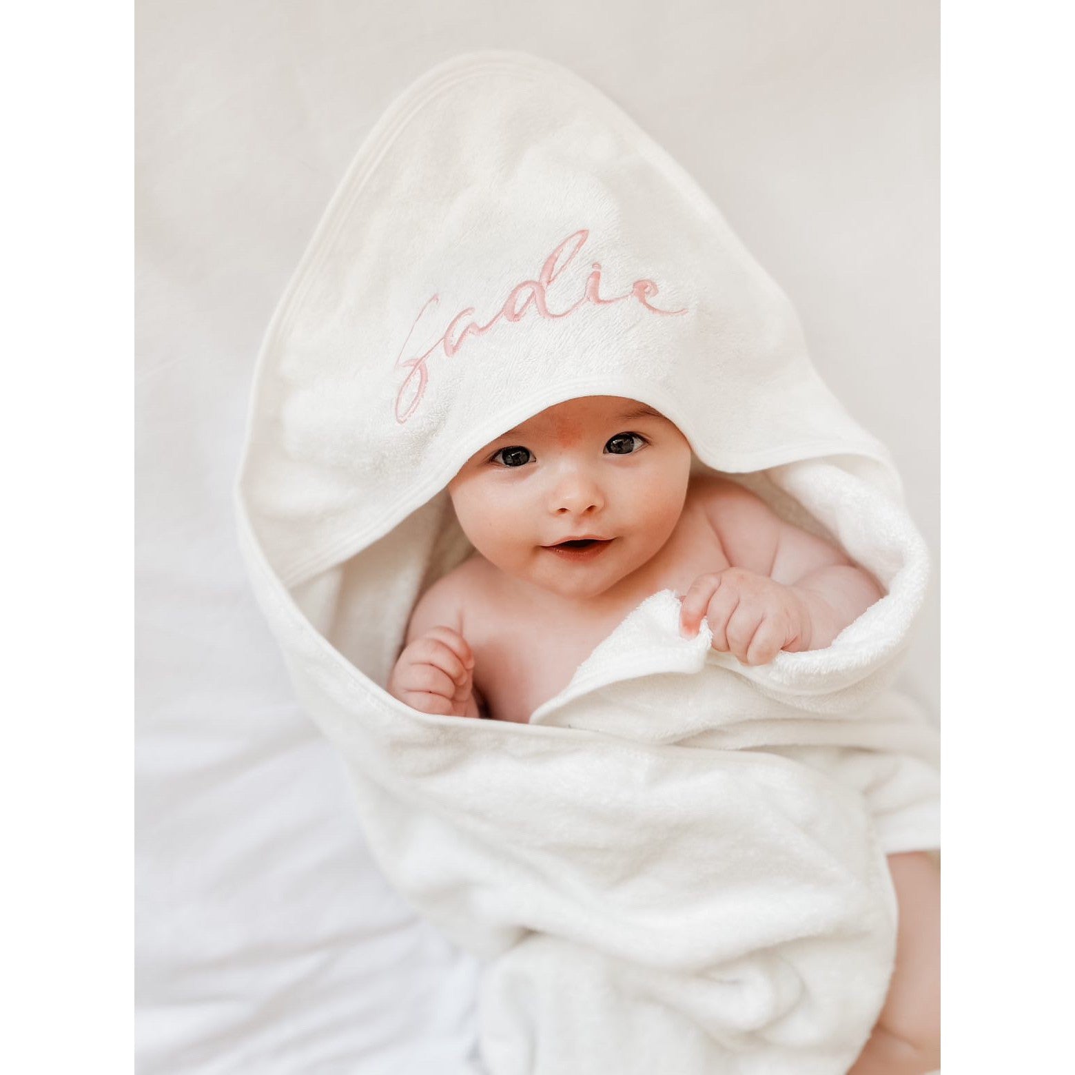 Personalised White Hooded Towel