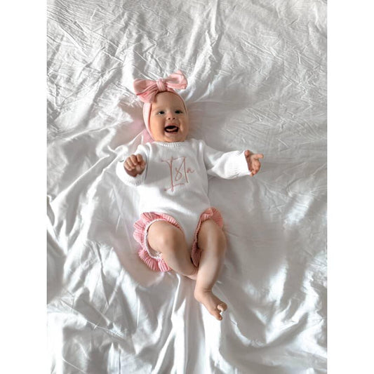 Hazel Ruffle Knit Romper Set