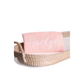 Pale Pink Knitted Personalised Baby Blanket