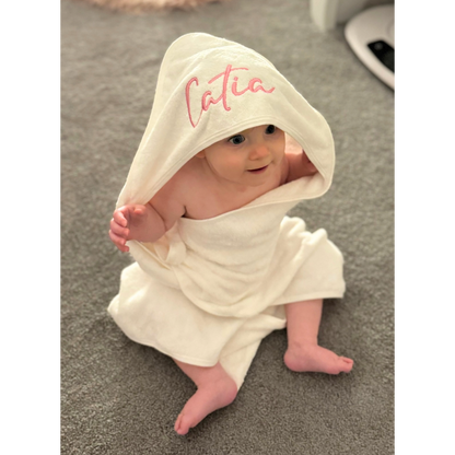 Personalised White Hooded Towel