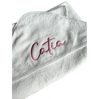 Personalised White Hooded Towel