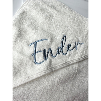 Personalised White Hooded Towel