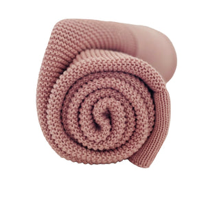 Personalised Knit Blanket - Dusty Pink