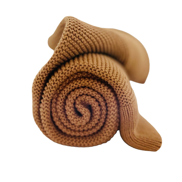 Personalised Knit Blanket - Chocolate Brown